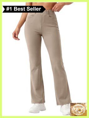 Women's Bootcut Flare Dress Pants Yoga Work Pants Stretch Bootcut